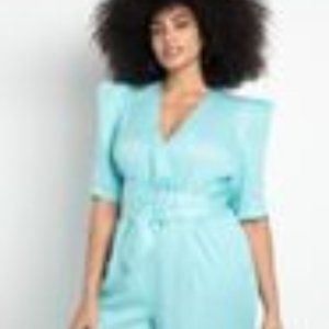 Eloquii Sculpted Sleeve Cropped Jumpsuit